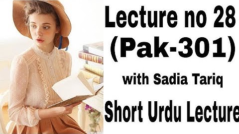 Lecture no 28 (Pak-301)#V.uShort Urdu Lecture With Sadia Tariq