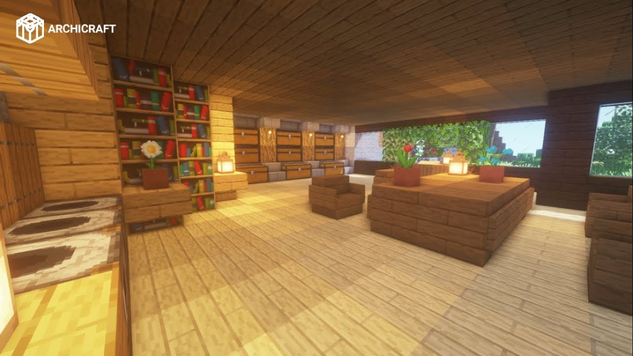 【Minecraft】 How to BUILD a WOODEN MODERN HOUSE – EASY STARTER HOUSE #02