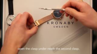 How to adjust the Kronaby mesh bracelet