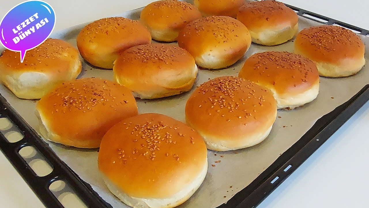 BU TARİFİ REKOR YAPILDI DENEMEYEN KALMASIN YUMUŞACIK GERÇEK HAMBURGER EKMEĞİ TARİFİ