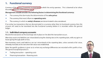 ACCA P2 Foreign currency (IAS 21) - Functional currency