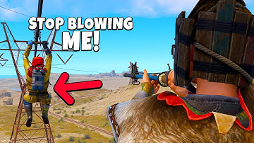 BLOWDARTING Rust-spelers op ziplines voor gemakkelijke buit