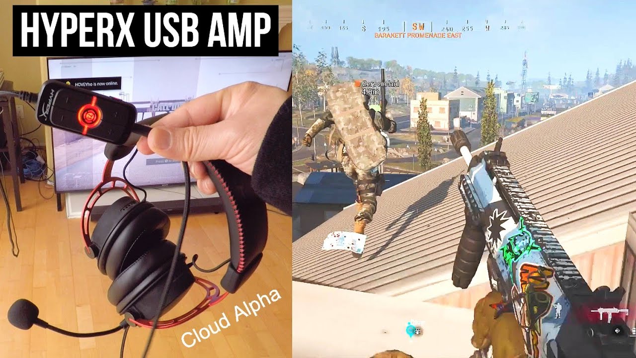 HyperX USB Amp Sound Card Cloud Alpha Headset, Mic on COD Warzone - YouTube