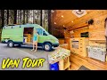 EXCELLENT Low Cost DIY Camper Van Conversion - Cabin Tiny House Inside