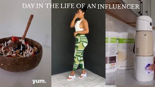DAY IN THE LIFE OF AN INFLUENCER THAT WORKS A 9-5 | Life Update + Parfait Bowl + Content Creating