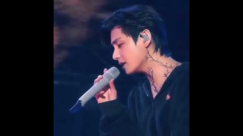 Thumbnail of BTS V singing last part of Spring day song on the stage