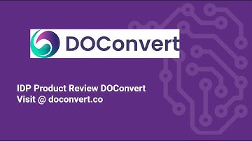Intelligent Document Processing Review - DOConvert