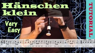 Hänschen klein - Tutorial flauta con partitura | Karaoke instrumental