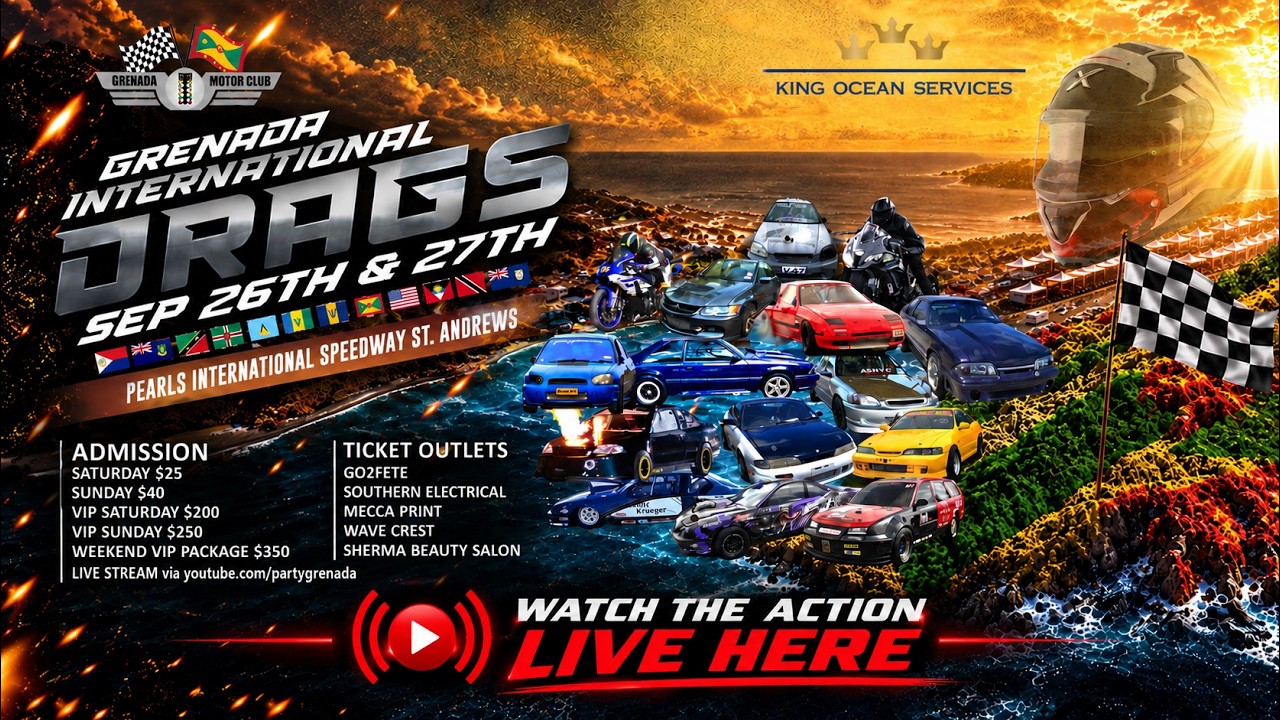King Ocean Services Grenada Motor Club International Drags - Day 1 #followpartygrenada