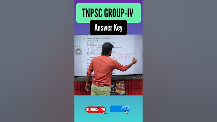 TNPSC GROUP IV ANSWER KEY