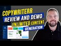 Copywriterr Review &amp; Demo | UNLIMITED AI Content Generator Copywriterr