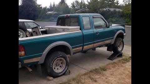 1997 Ford Ranger 4.0l open headers (first time she ran in years!!!!!)
