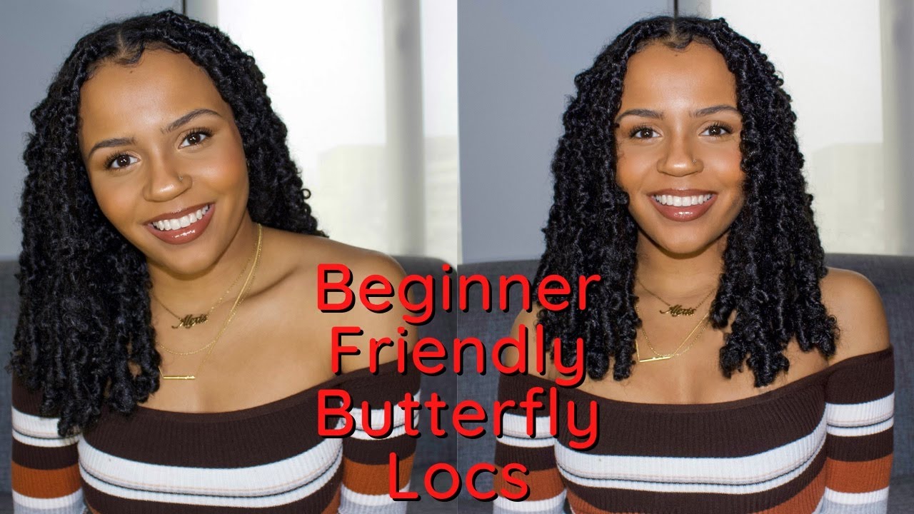 Individual Crochet Butterfly Loc Bob on Long Hair Beginner Friendly