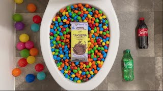 Will it Flush? MrBeast Chocolate, Coca Cola, Fanta, Mirinda Balloons, Plastic Balls, M&M's, Candy