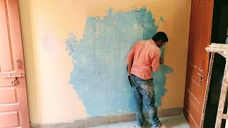 दीवार से पुराना पेंट कैसे निकाले।।Remove old paint from wall ..#ACID.. ।।पेंट निकाले acid से।।