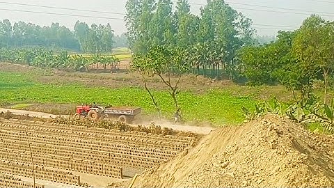 Unseen CAT or JCB 3dx Excavator Loading Sand And Digital Unloading 1 Sonalika DI 750 For Havy Road58