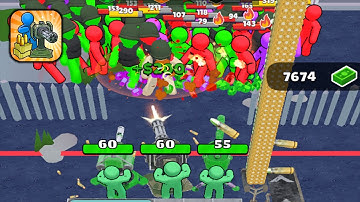 Ammo Fever: Tower Gun Defense - Part 1 World 1 - Stickman Army - Gameplay Walkthrough