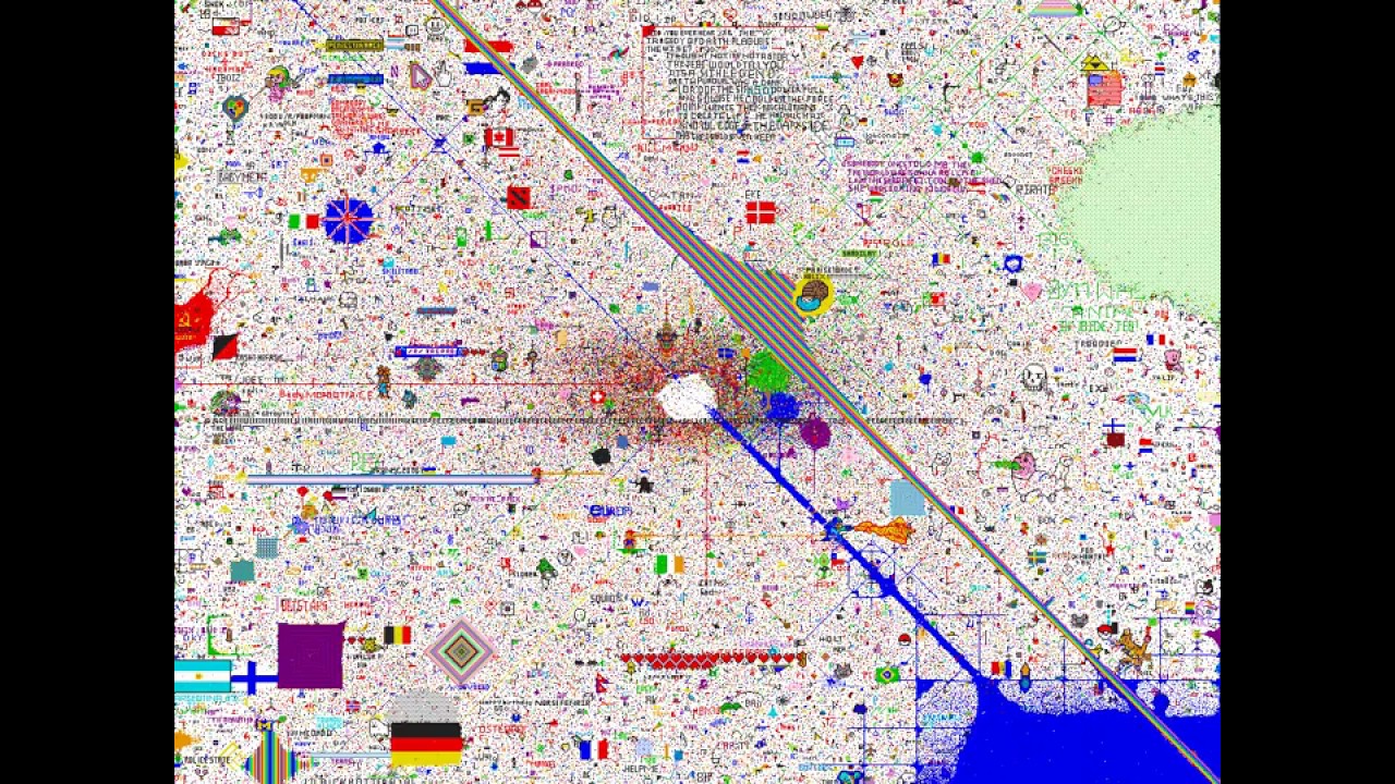 r/place canvas on reddit - first 6 hours timelapse - YouTube