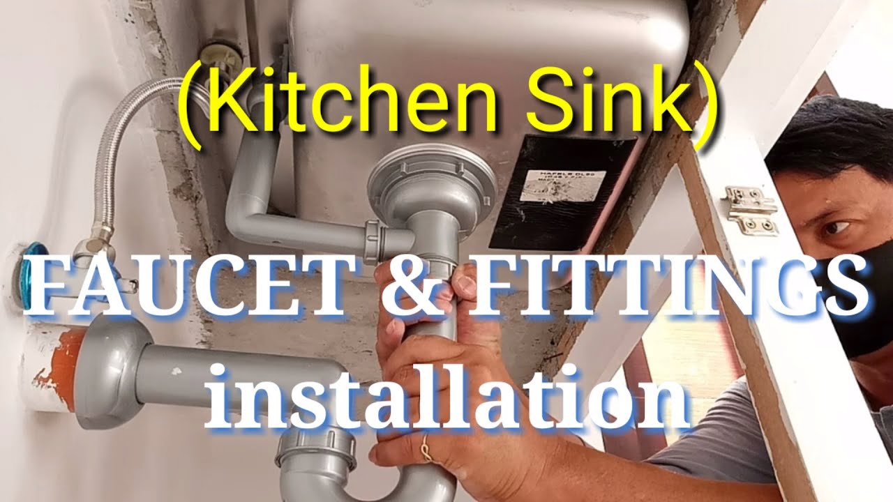 kitchen sink faucet and fittings installation YouTube
