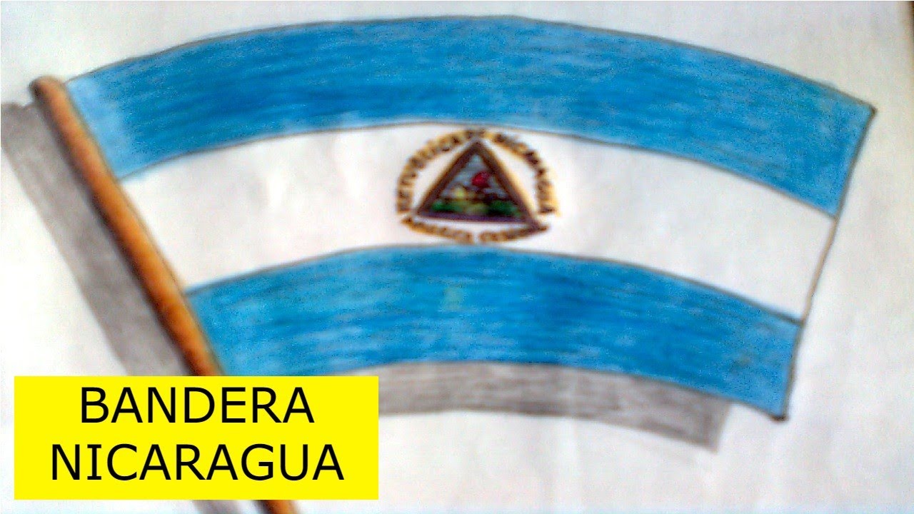 Como dibujar la bandera de nicaragua - YouTube