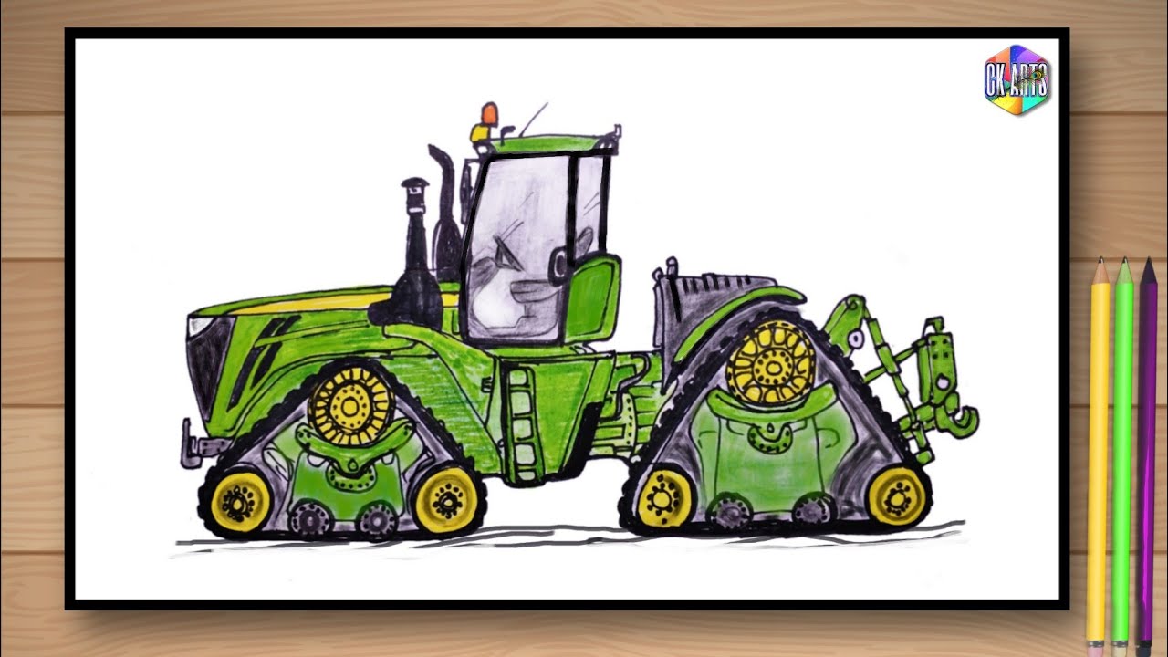 john deere tractors drawing