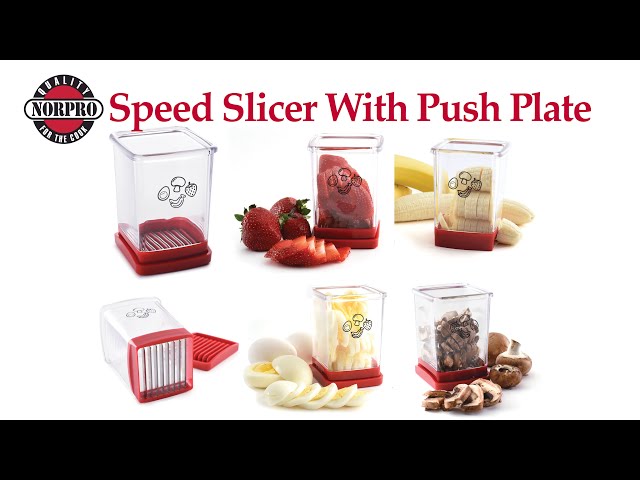 Cup Slicer, Fruit and Vegetable Speed Slicer with Push Plate, Fruit Slicer  Cup Egg Slicer, Stainless Steel Banana Strawberry Cutter, Quickly Making