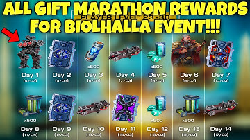 New BIOLHALLA GIFT MARATHON Event In War Robots 10.8 - ALL FREE REWARDS!