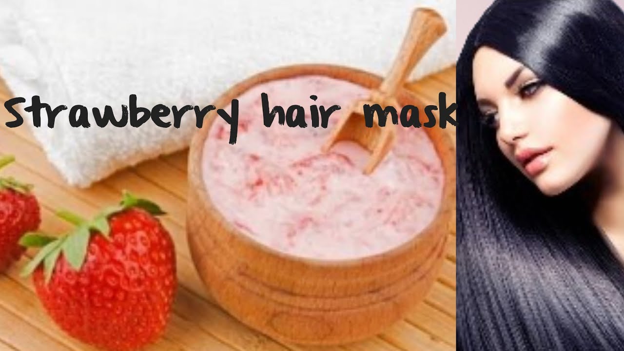 DIY Strawberry hair mask ll woman high beauty YouTube