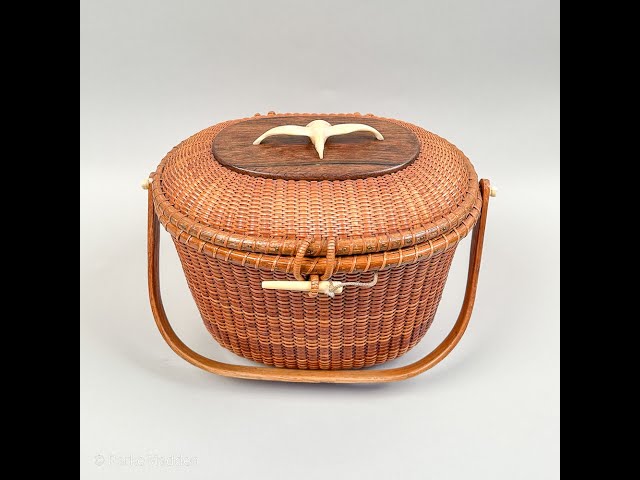 Vintage nantucket basket ナンタケットバスケット　USA Vintage Nantucket Basket Purse by Stanley Roop - YouTube