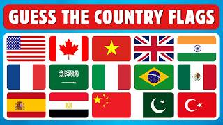 Guess the Country Flag 🚩🌍 | Flag Quiz 🌎 | Country Flag Names