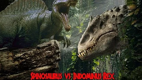 Spinosaurus vs Indominus Rex (Biggest Fight Of Din...
