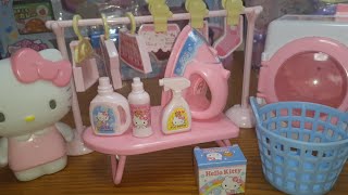 8 Minutes Satisfying Video 📹 with Unboxing Sanrio Hello Kitty Mini Laundry Set|ASMR