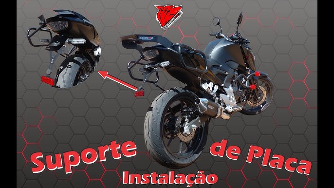 Suporte De Placa / Eliminador de Rabeta Coyote Preto - CB 300 F Twister -  Honda - Super Moto Shop