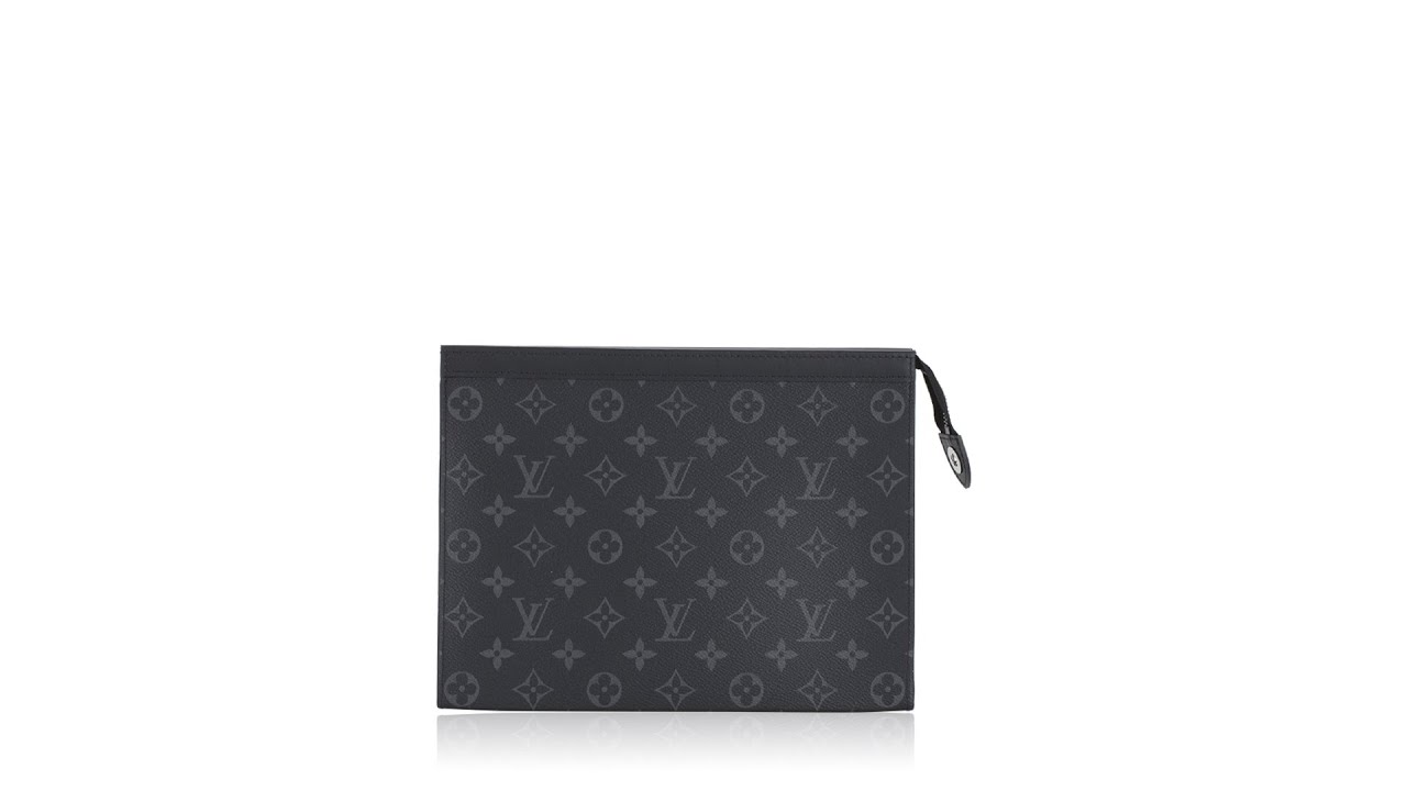 Louis Vuitton Pochette Voyage mm Grey Monogram Eclipse