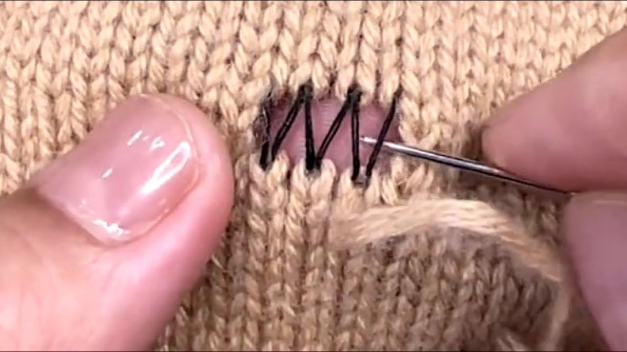 How to Repair a Hole in a Sweater With a Sewing Needle If You Dont Have a Crochet Hook