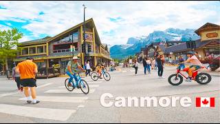 🇨🇦 Canmore Alberta Canada Beautiful Mountain Town  | Banff | Canada Travel | 4K Walking Tour |