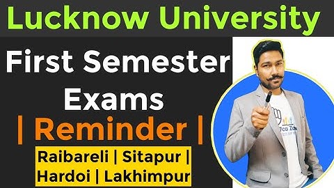 lu first semester exams || Lucknow University first semester exam updates || LU exams 2022