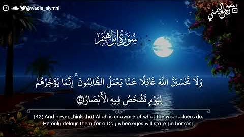 القارئ - وديع اليمني  ‏﴿وَلاَ تَحْسَبَنَّ اللَّهَ غَافِلاً عَمَّا يَعْمَلُ الظَّالِمُونَ﴾