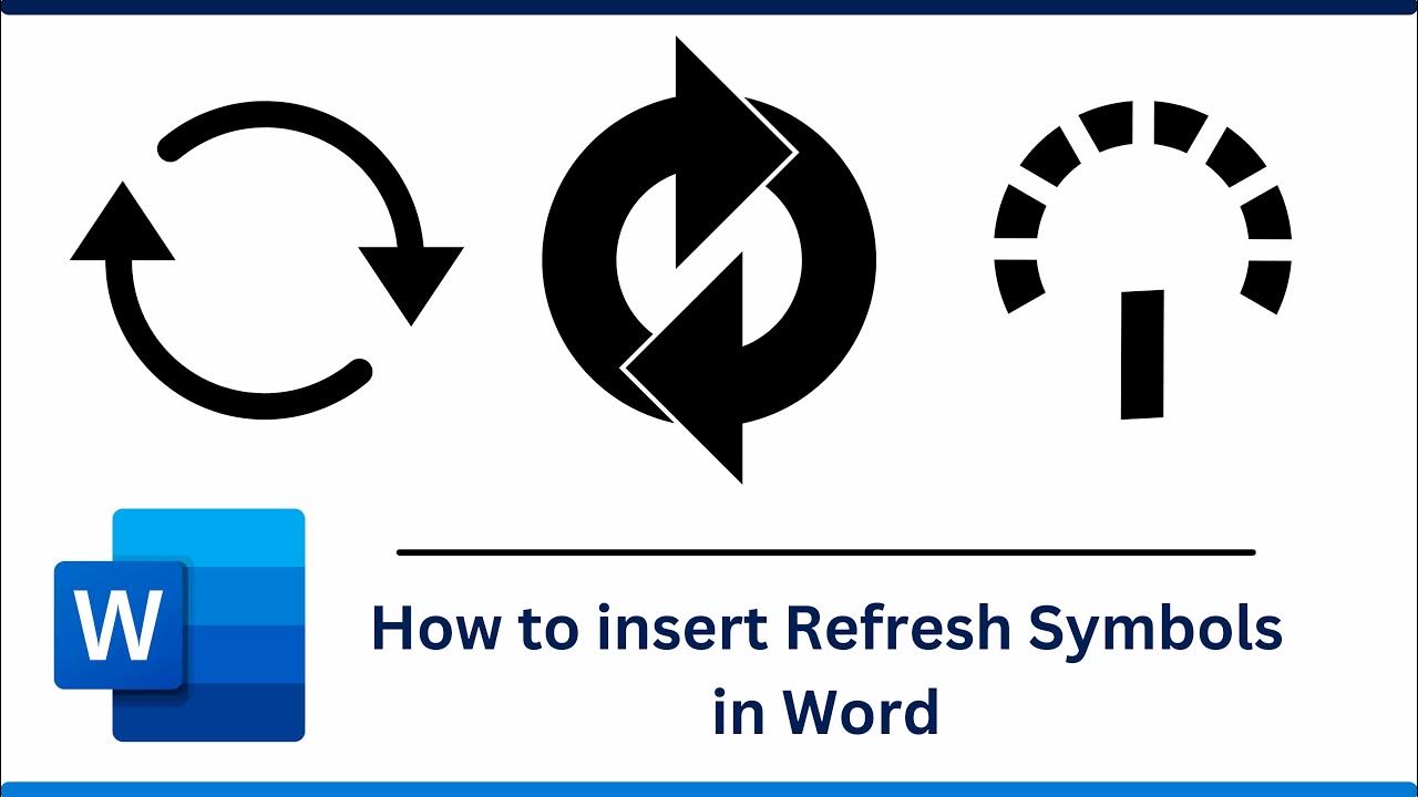 how-to-insert-refresh-symbols-in-word-youtube