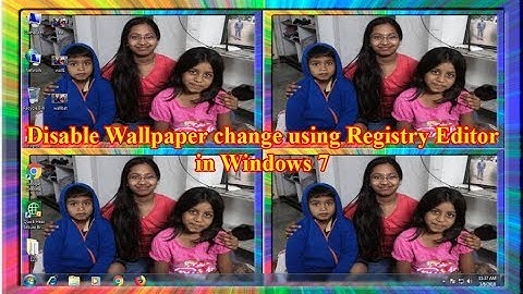 how to disable wallpaper change in windows 7 using registry editor