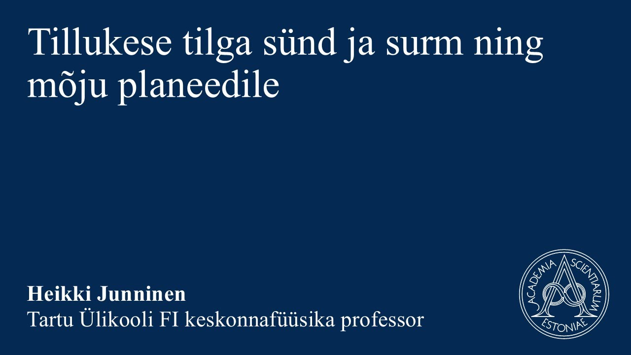 2.02 Heikki Junninen, Tartu Ülikooli FI keskkonnafüüsika professor