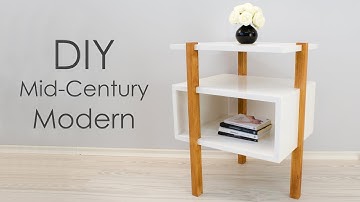 DIY Mid-Century Modern Side Table / End Table with 3 Legs