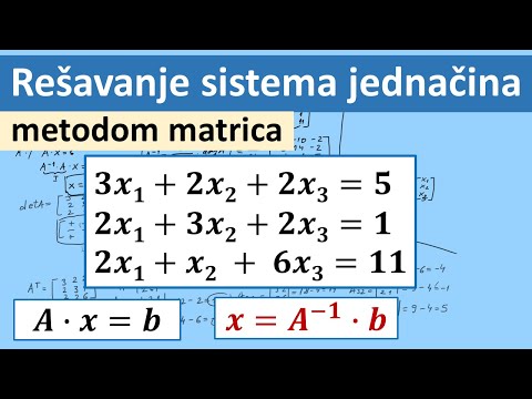 Matričnom metodom reši sistem linearnih jednačina