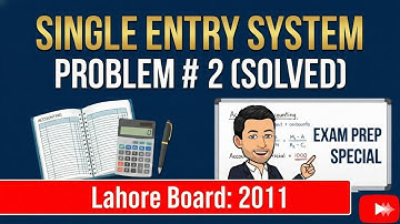 Single Entry System Problem 2 Solved | Important for Board Exams | Full Concept | Sohail Afzal