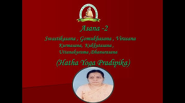 Asanas ( Part -2) Hatha Yoga Pradipika (Chapter-1) Lecture - 6,   by Dr. Indulata Das