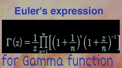 Euler Product Definition(expression) of Gamma function