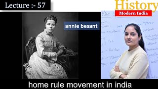 home rule movement in india was started by