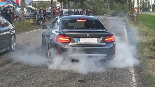 Modified cars & Sportcars leaving Carshow with Burnouts | 9DuustPk Meet 2019