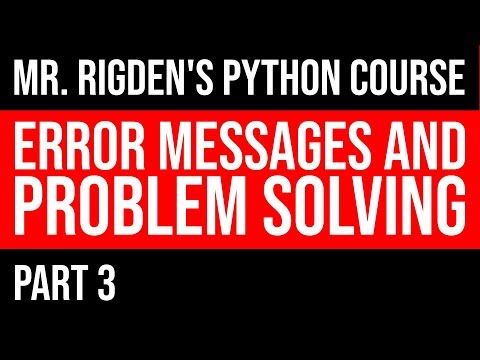 Python Errors Messages