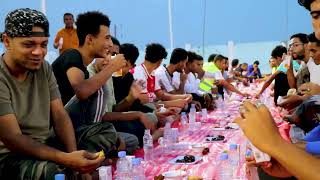 مشروع إفطار صائم جماعي  ( فريق العربي الرياضي ) رمضان  1445هـ   مؤسسة روافد للتنمية - اليمن - حضرموت